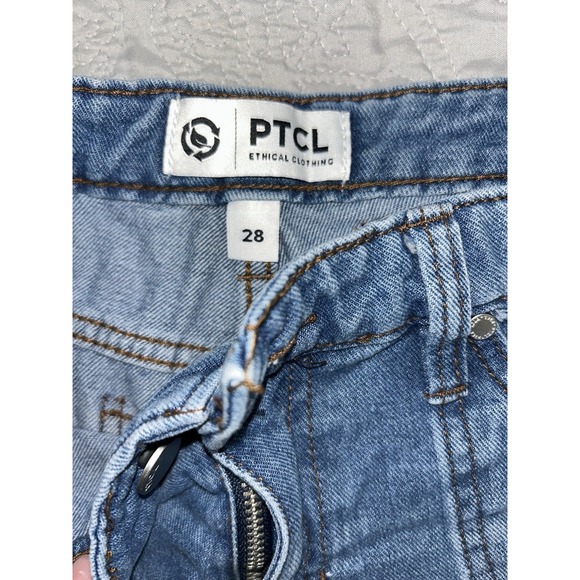 PTCL Denim Shorts Womens 28 High Rise Roll Cuff‎ Summer Casual Ethical - Picture 3 of 7